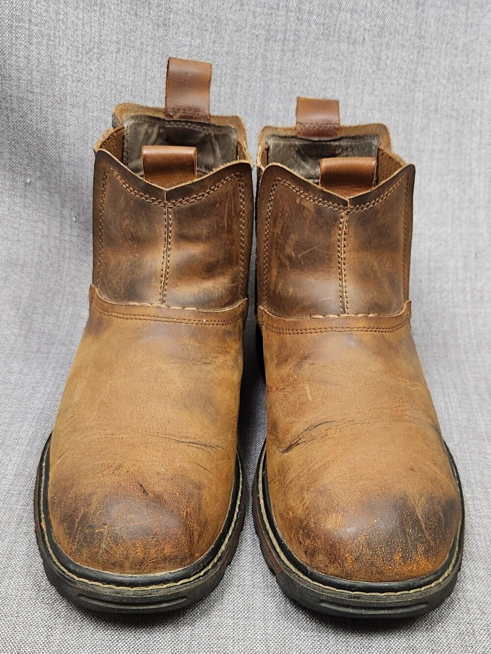 Skechers Brown Leather Chukka Slip-on Boots. Size 11.5 - Picture 4 of 10
